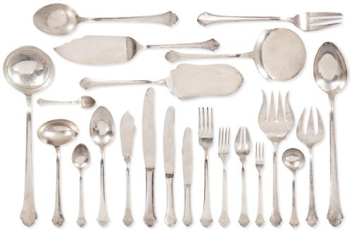 Cubertería de plata española punzonada 1ª Ley