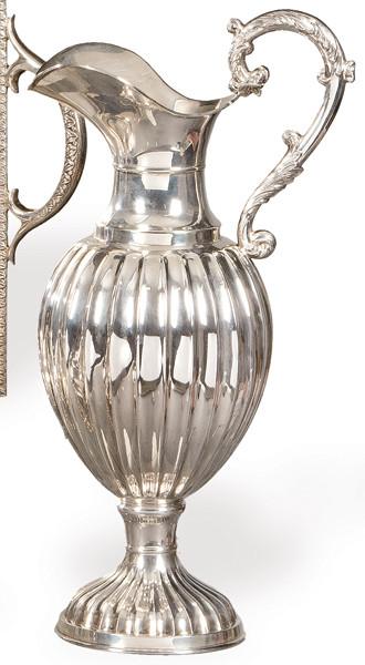 Jarra de plata española punzonada 1ª Ley de Montejo