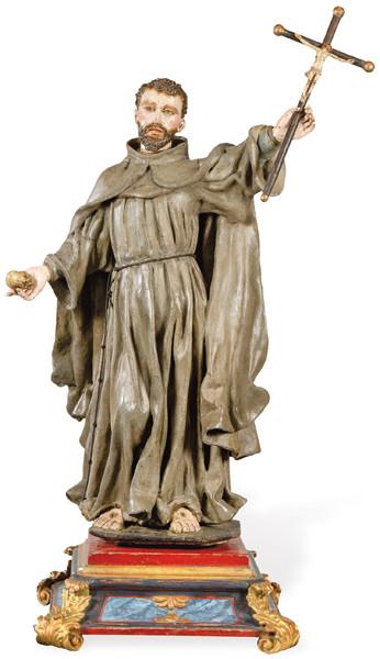 San Francisco Javier en madera tallada y policromada S. XVII