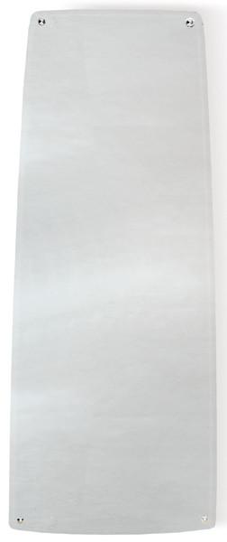 Espejo rectangular, de lados ligeramente convexos.