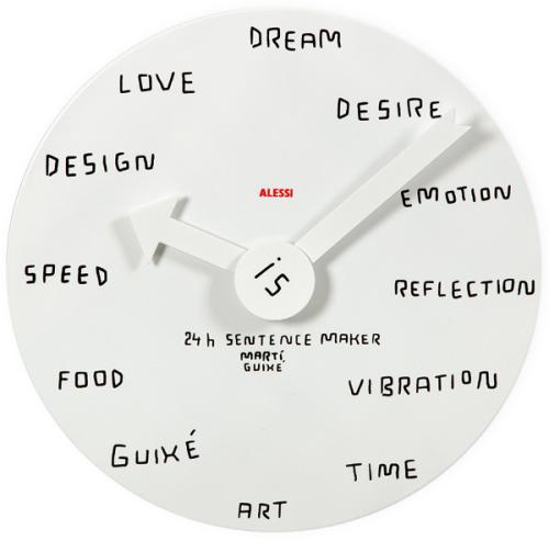  Martí Guixé para AlessiThe 24h Sentence Maker Wall Clock