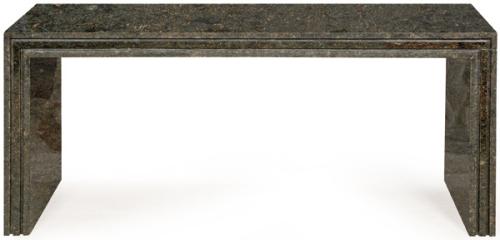 Consola de mármol verde diseñada por Pascua Ortega.