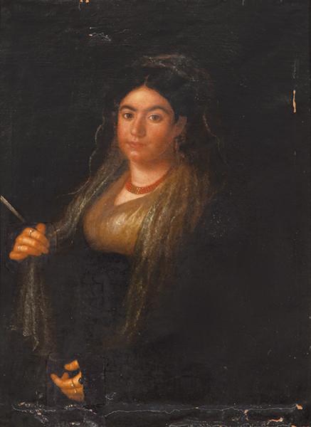  ESCUELA ESPAÑOLA S. XIX - Retrato de dama