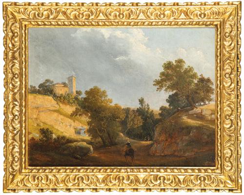 ESCUELA INGLESA S. XIX - Paisaje con arquitectura