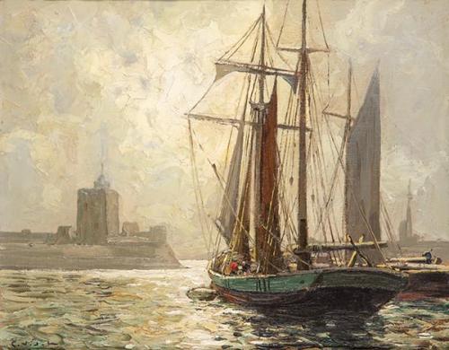  GUSTAVE VIDAL - Puerto fluvial en el Ródano