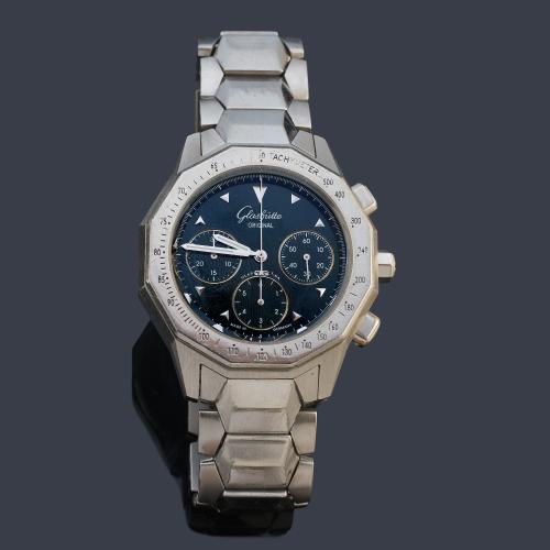  GLASHÜTTE Original  Cronógrafo ref. 1543 de caballero con caja y brazalete en acero. Con estuche y documentación.