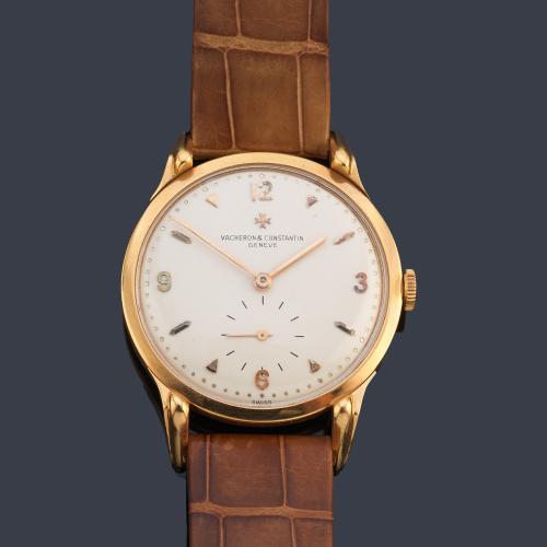  VACHERON & CONSTANTIN de caballero con caja en oro rosa de 18 K.