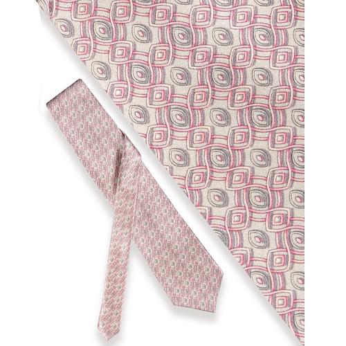  Corbata Zilli con motivos abstractos sobre fondo gris