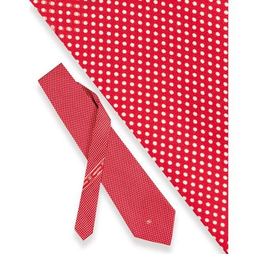 Corbata Valentino de lunares sobre fondo rojo