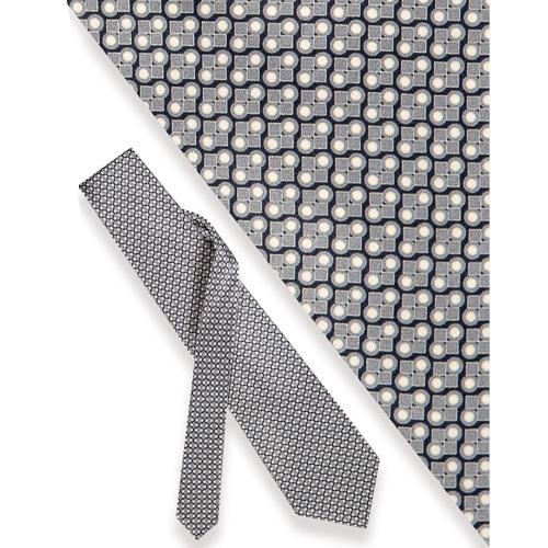  Corbata Stefano Ricci con motivos geométicos grises.