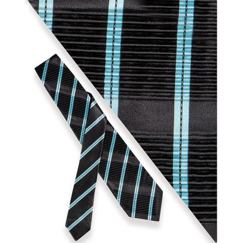 Corbata Stefano Ricci de rayas sobre fondo negro