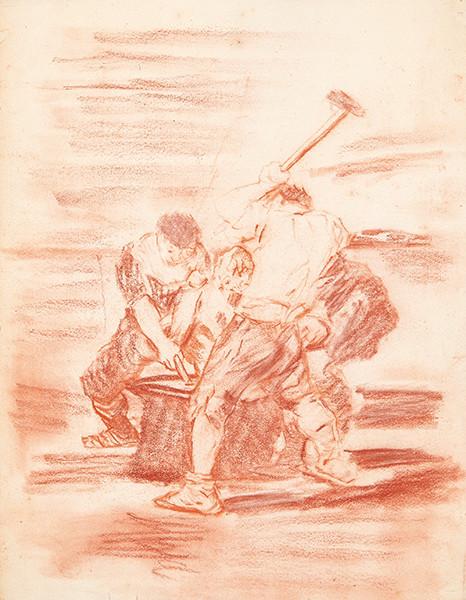 SEGUIDOR DE FRANCISCO DE GOYA S.XIX - La fragua