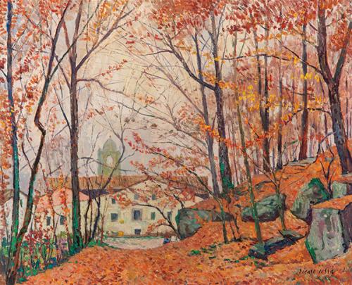 MANUEL RICACRT SERRA - Otoño en Nuestra Señora de la Salud. Gerona