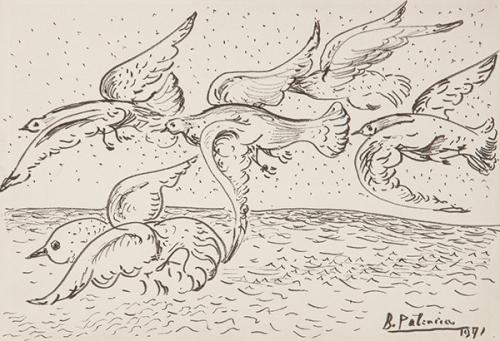 BENJAMÍN PALENCIA - Gaviotas sobre el mar
