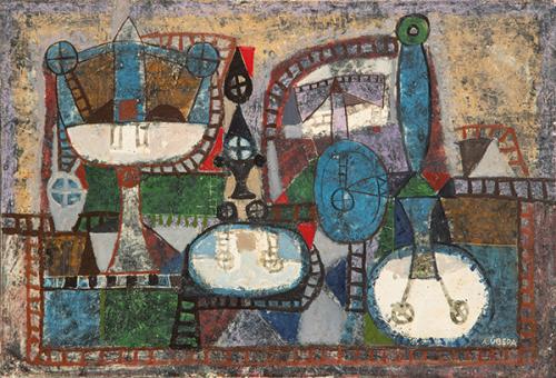 AGUSTÍN ÚBEDA - Naturaleza muerta con elementos