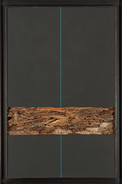 GUSTAVO TORNER - Azul oscuro, maderas, raya verde