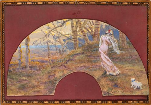 ANTONIO MUÑÓZ DEGRAIN - Dama en un paisaje