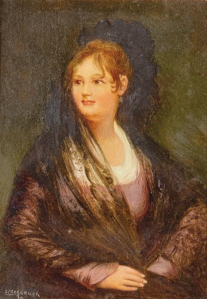 JOSÉ MESEGUER BENEDITO - Retrato de Isabel Lobo Velasco