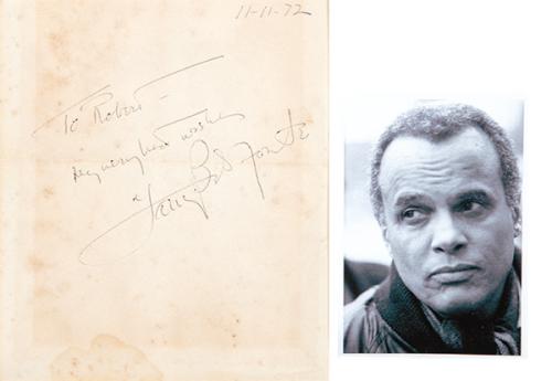 HARRY BELAFONTE - Autógrafo