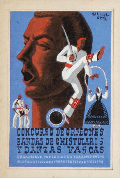 NICOLÁS MARTÍNEZ ORTIZ - Boceto cartel concurso de orfeones Ii