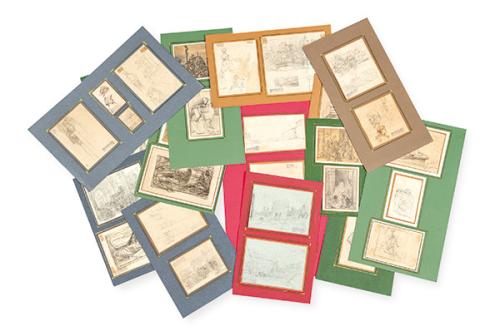 RICARDO DE VILLODAS - Lote de 30 dibujos de distintos motivos, técnica y dimesiones