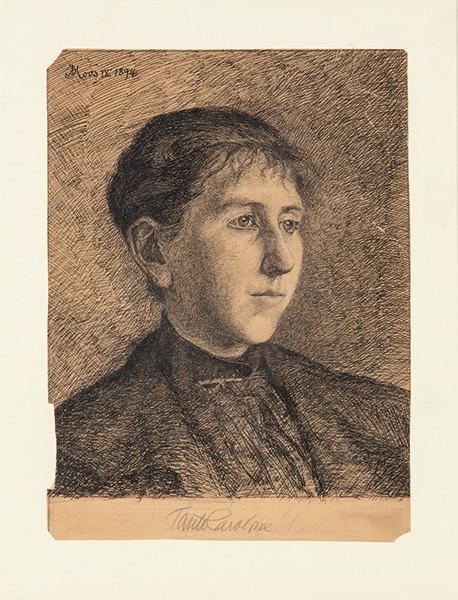  ESCUELA FRANCESA S. XIX - Retrato de la tía Carolina