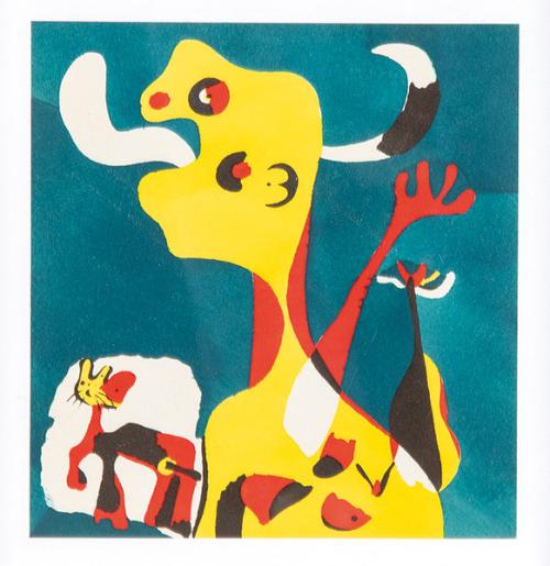 JOAN MIRÓ - Mujer y Perro ante la Luna (El Arte y los artistas españoles desde 1800)