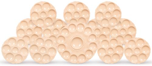  Conjunto de 12 platos y una fuente para ostras