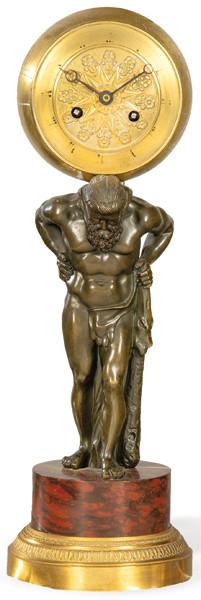 Reloj de sobremesa Imperio representando a “Atlas portando el mundo”.