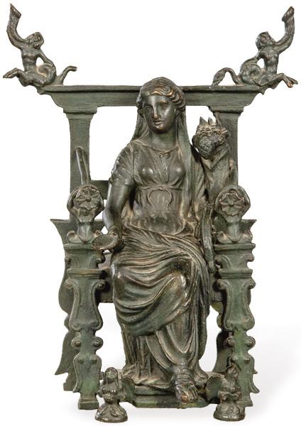 "Diosa Fortuna" en bronce patinado, Grand Tour S. XIX