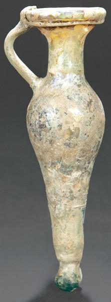 Ungüentario en vidrio romano