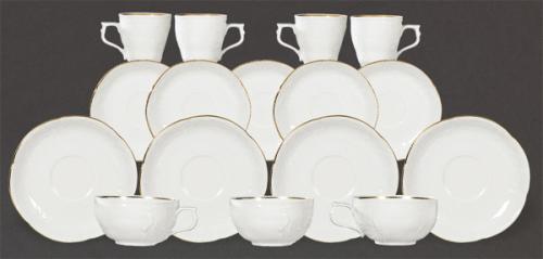 Juego de café y té en porcelana de Rosenthal, compuesto por