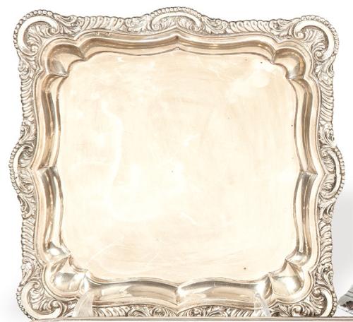 Salvilla de plata española punzonada 1ª Ley de Durán.