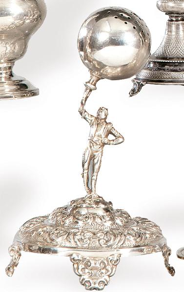 Palillero de plata sin punzonar posiblemente portuguesa S. XX.