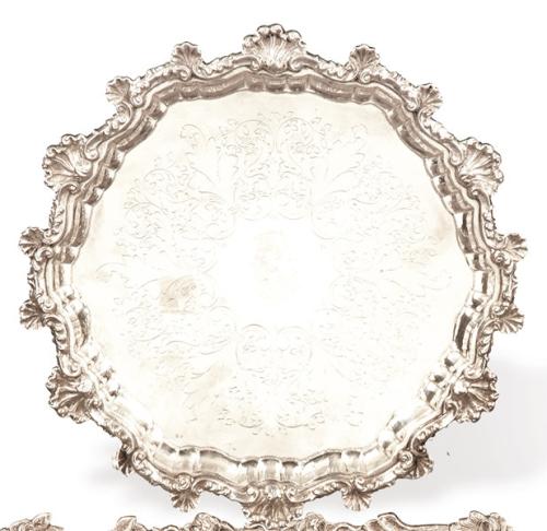  Salvilla de plata punzonada posiblemente Hanau, Alemania S. XIX