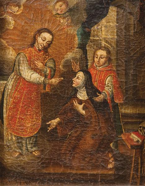  ESCUELA COLONIAL S. XIX - Comunión de Santa Teresa