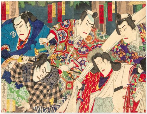 Kunichika Toyohara (1835-1900), Escuela de Utagawa