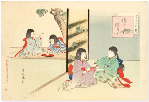 Miyagawa Shuntei (1873-1914) discípulo de Tomioka Eisen