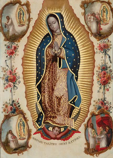 ESCUELA NOVOHISPANA S. XVIII - Virgen de Guadalupe