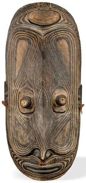 Máscara de madera de Papua Nueva Gunea/Tribus del rio Sepik pp. S XX