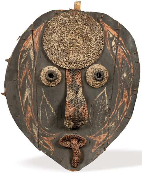 Máscara de madera de Papua Nueva Gunea/Tribus del rio Sepik pp. S XX Grande