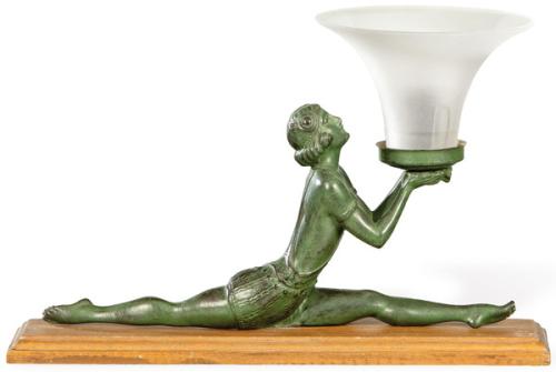 Lámpara mesa bronce Deco