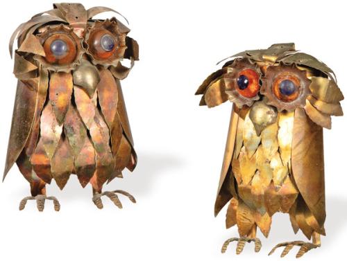 Pareja de buhos brutalistas