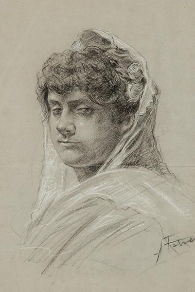 ANTONIO FABRES Y COSTA - Dama con matilla