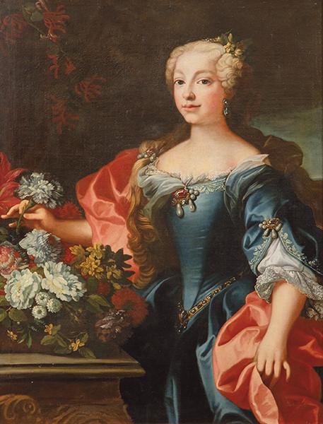 TALLER DE DOMENICO MARIA SANI S. XVIII - María Ana Victoria de Borbón, hija de Felipe V y reina de Portugal