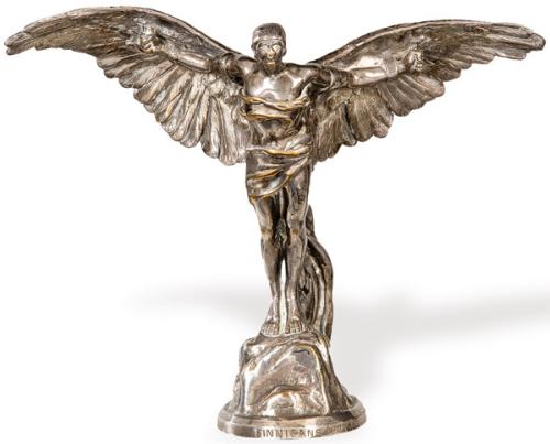 MASCARÓN ICARO BRONCE NIQUELADO GEORGE COLLIN