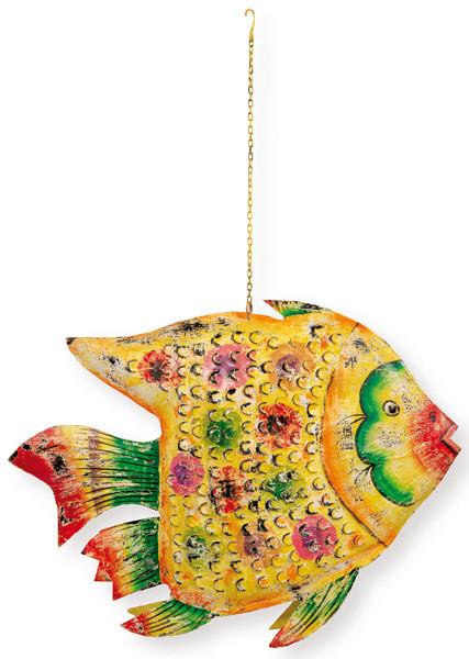 Pez de latón pintado S. XX