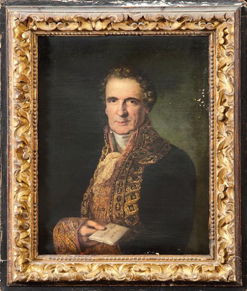 ATRIBUIDO A BERNARDO LÓPEZ PIQUER - Retrato de don José María Díez de Aznar
