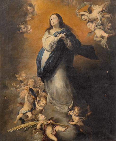  COPIA DE BARTOLOMÉ ESTEBAN MURILLO S. XIX - Inmaculada Concepción