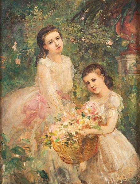  RAMÓN MARTÍ ALSINA - Doble retrato de niñas